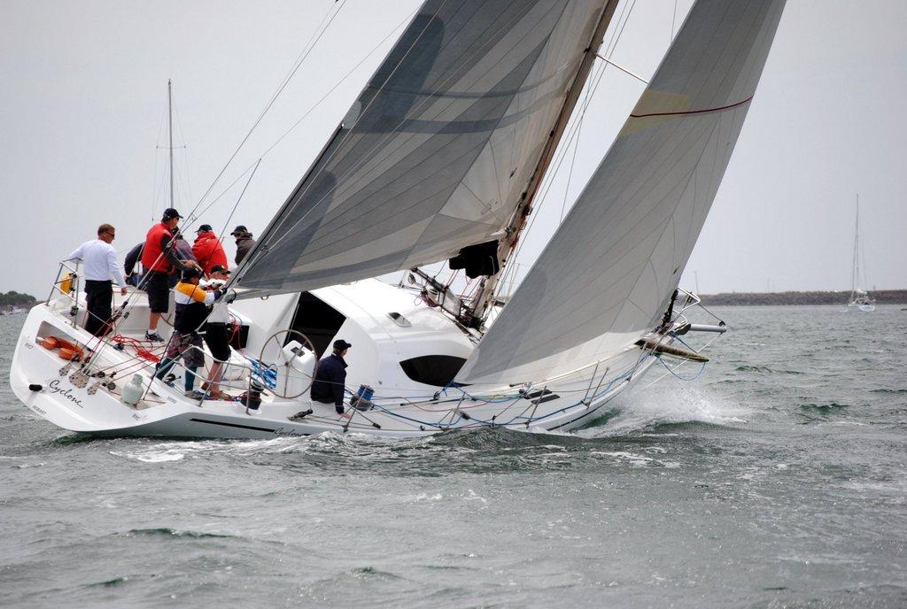 Fish Frenzy (better known as Cyclone) which was a late entry for the race around Tasmania’s East Coast.  A 50-footer she will be the biggest yacht , but not necessarily the fastest in the fleet. Pi c of Fish Frenzy (nee Cyclone) in last year’s race - Launceston to Hobart Yacht Race 2013 © Peter Campbell
