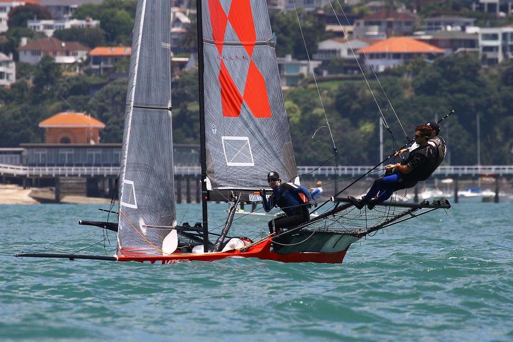 Auckland 18ft Skiff Championships - December 15, 2013 photo copyright Richard Gladwell www.photosport.co.nz taken at  and featuring the  class