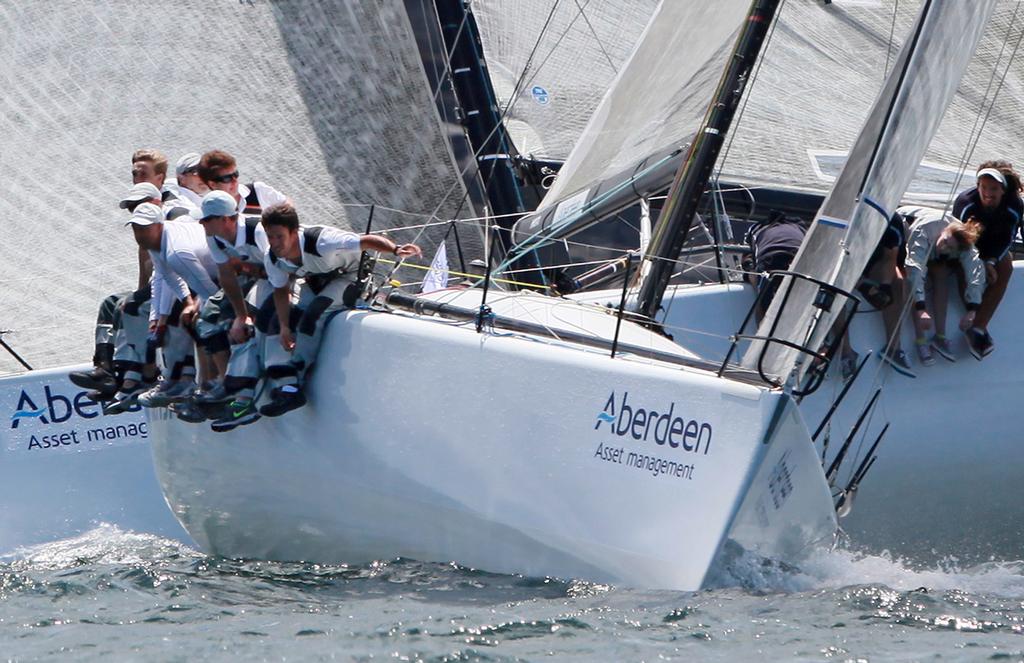 Transfusion crosses ahead of Edake - Aberdeen Asset Farr 40 OD Trophy © Dale Lorimer