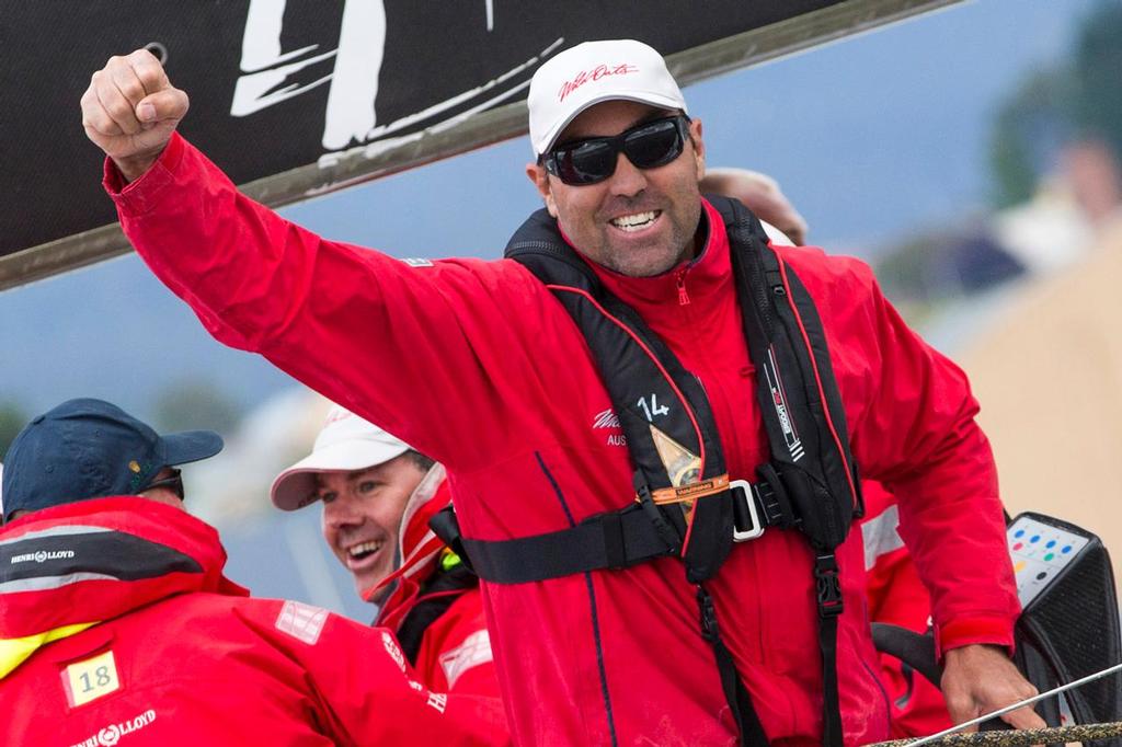 Mark Richards celebrates clinching the line honours win - Rolex Sydney to Hobart 2013 photo copyright  Rolex / Carlo Borlenghi http://www.carloborlenghi.net taken at  and featuring the  class