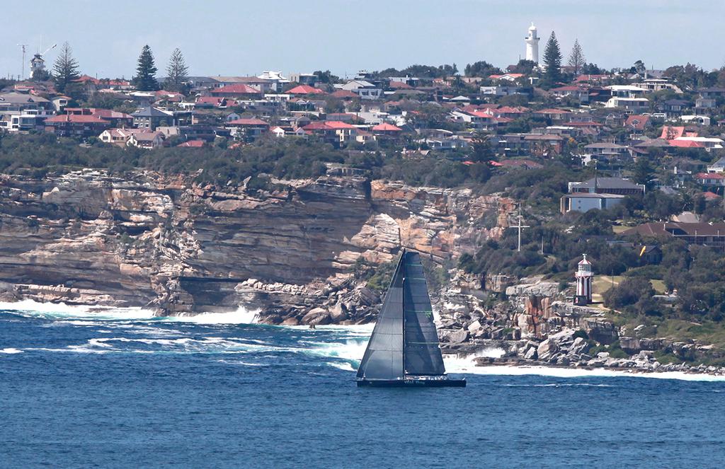 Wild Thing follows Wild Oats XI out of the harbour. © Crosbie Lorimer http://www.crosbielorimer.com