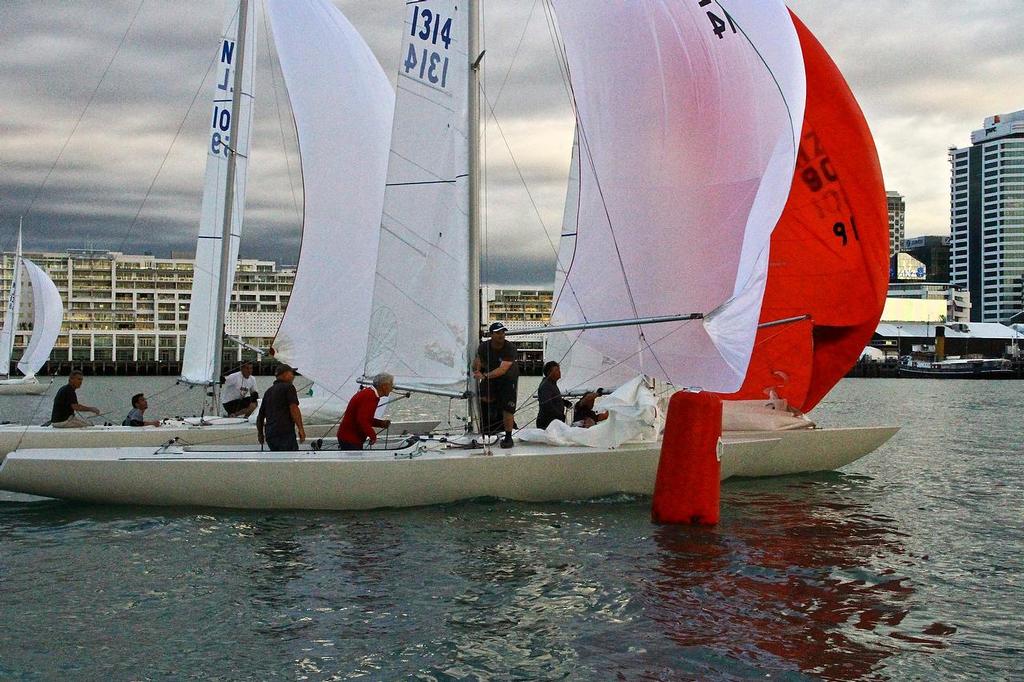 Three boats finish in half a length - Etchells Invitation Series - November 12, 2013 photo copyright Richard Gladwell www.photosport.co.nz taken at  and featuring the  class