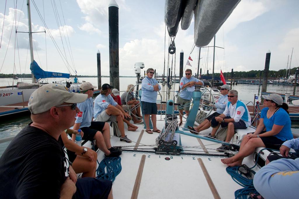 Raja Muda Selangor International Regatta 2013. Port Klang - Pangkor race. Race briefing, Antipodes. © Guy Nowell / RMSIR