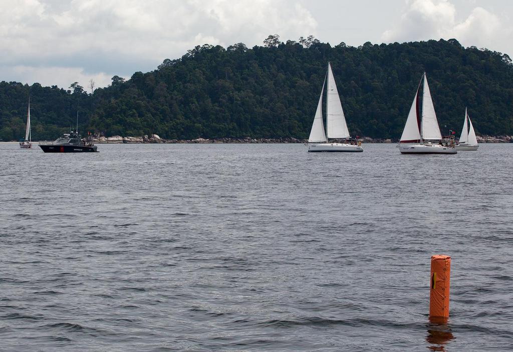 Raja Muda Selangor International Regatta 2013. Pangkor-Penang Race. Class 6 start. Where are they? © Guy Nowell / RMSIR