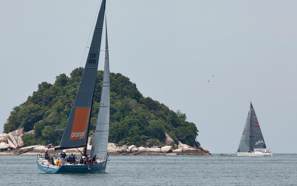 Raja Muda Selangor International Regatta 2013. Pangkor-Penang Race. Foxy Lady comes from behind. © Guy Nowell / RMSIR