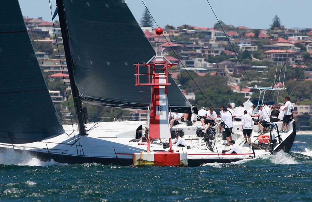 Ichi Ban rounds the &rsquo;Kentucky Fried&rsquo; mark - SOLAS Big Boat Challenge on Tuesday - CYCA Trophy &copy; Crosbie Lorimer http://www.crosbielorimer.com