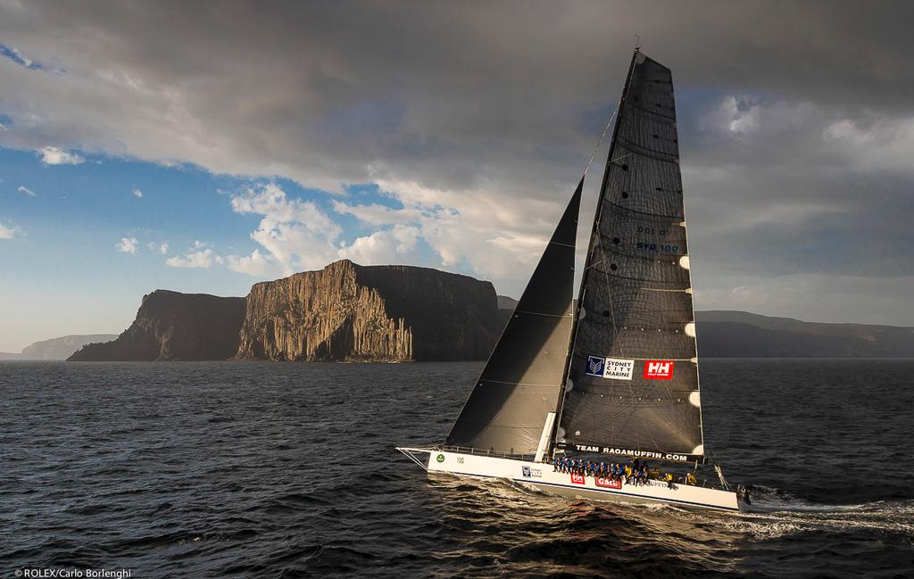 RAGAMUFFIN 100, Sail No: SYD100, Bow No: 100, Owner: Syd Fischer, Skipper: Syd Fischer, Design: Elliott 100, LOA (m): 30.48, State: VIC off Cape Raoul photo copyright  Rolex / Carlo Borlenghi http://www.carloborlenghi.net taken at  and featuring the  class