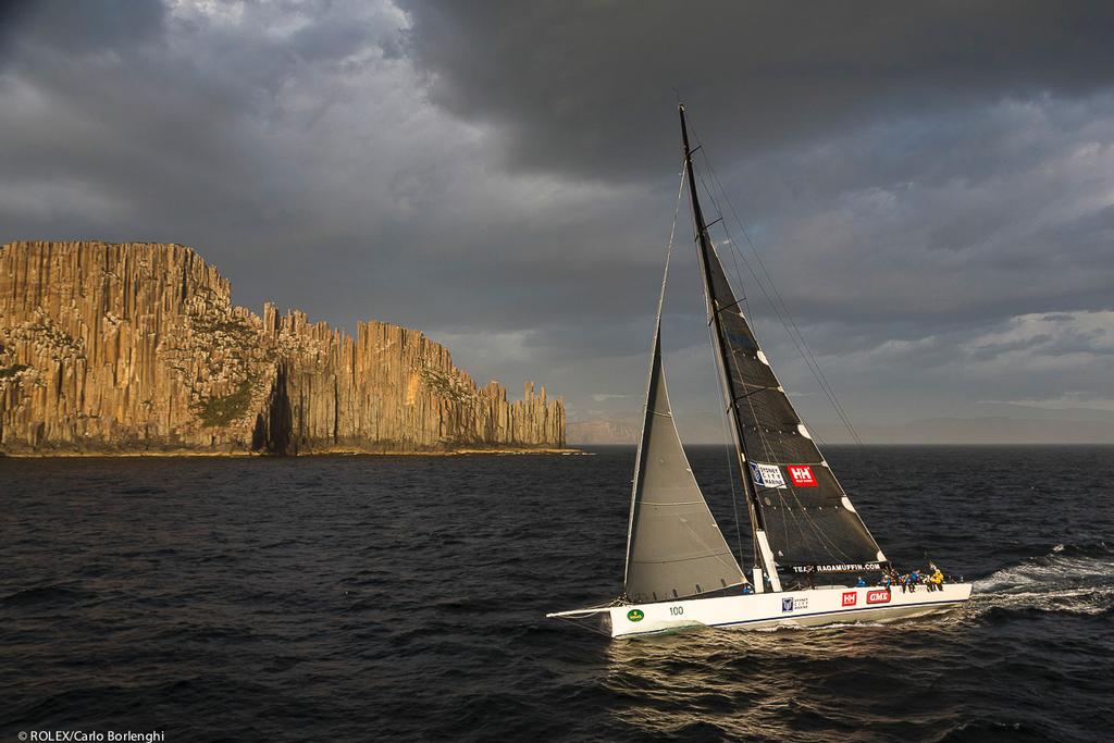 RAGAMUFFIN 100, Sail No: SYD100, Bow No: 100, Owner: Syd Fischer, Skipper: Syd Fischer, Design: Elliott 100, LOA (m): 30.48, State: VIC off Cape Raoul photo copyright  Rolex / Carlo Borlenghi http://www.carloborlenghi.net taken at  and featuring the  class