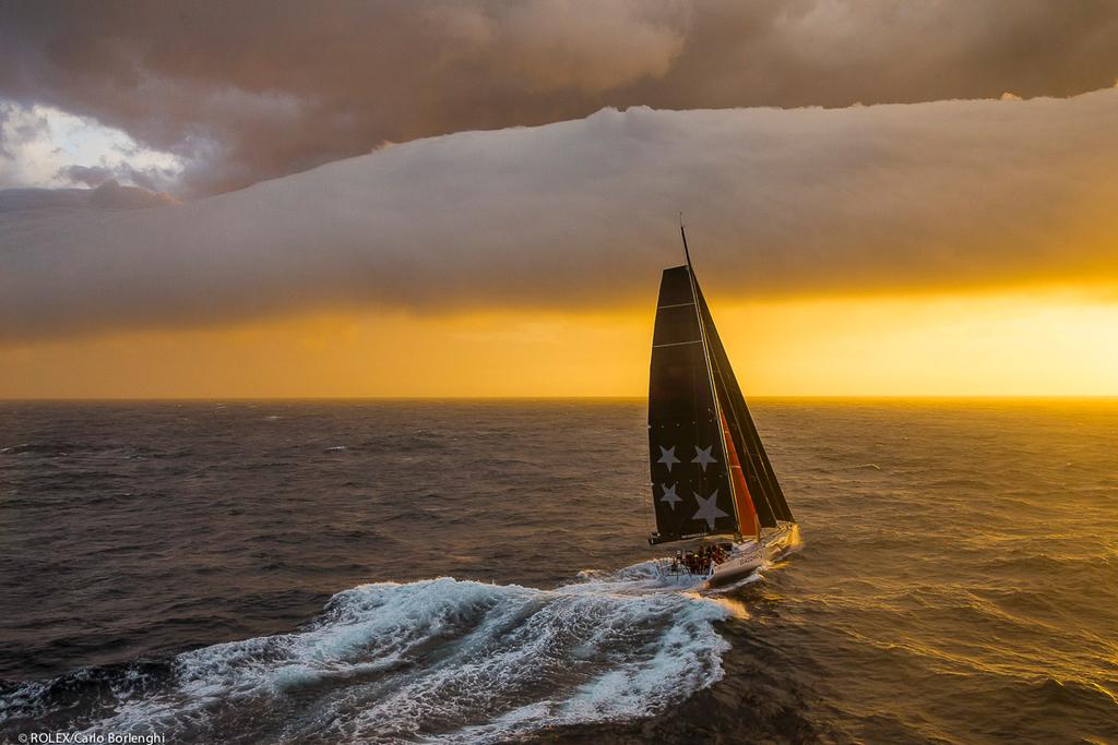 GIACOMO, Sail No: NZL70000, Bow No: 70, Owner: Jim Delegat, Skipper: Jim Delegat, Design: Volvo 70, LOA (m): 21.5, State: VIC off Tasman Island &copy;  Rolex / Carlo Borlenghi http://www.carloborlenghi.net