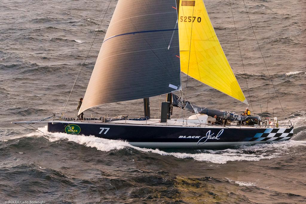 BLACK JACK, Sail No: 52570, Bow No: 77, Owner: Peter Harburg, Skipper: Peter Harburg, Design: Volvo 70, LOA (m): 21.5, State: NSW off Tasman Island photo copyright  Rolex / Carlo Borlenghi http://www.carloborlenghi.net taken at  and featuring the  class