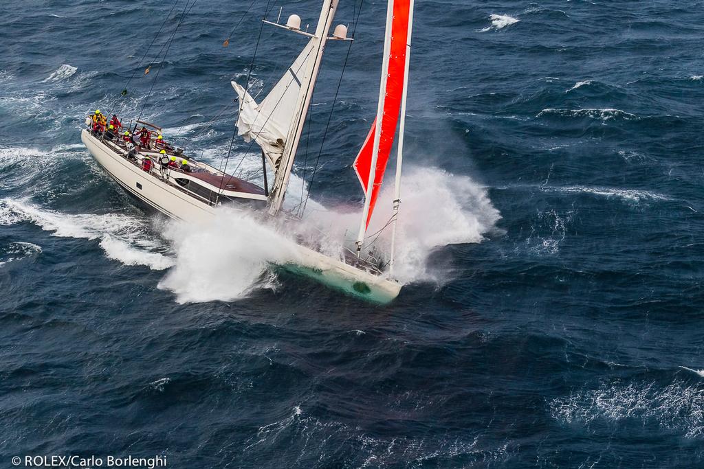 Zefiro off Tasman Island - 2013 Rolex Sydney Hobart ©  Rolex / Carlo Borlenghi http://www.carloborlenghi.net