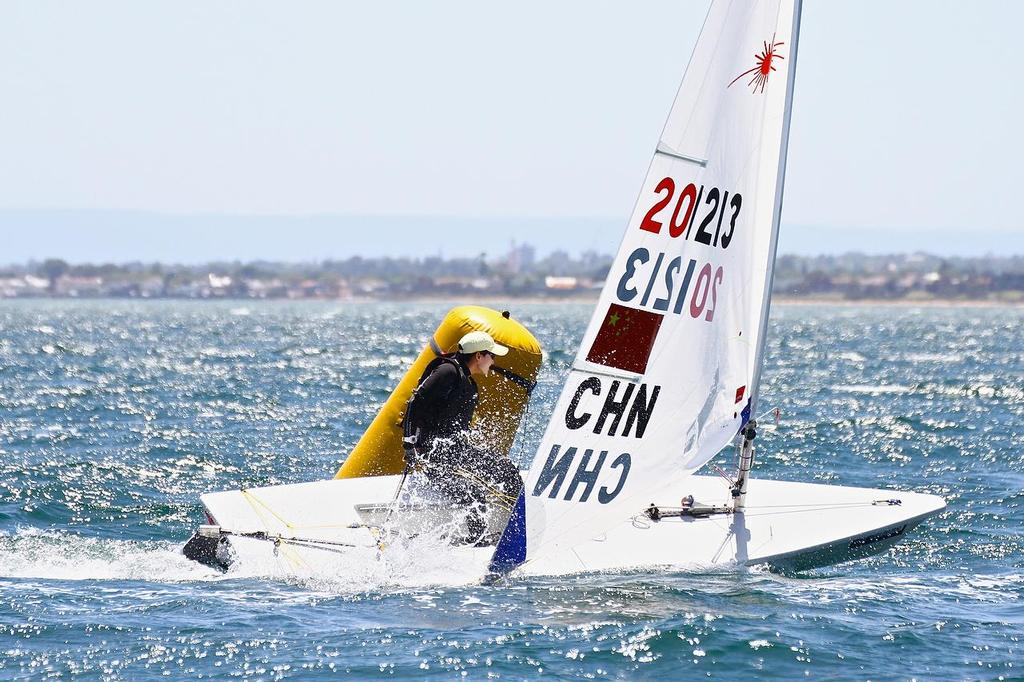 ISAF Sailing World Cup, Melbourne Day 1 - Laser Radial (CHN) photo copyright Richard Gladwell www.photosport.co.nz taken at  and featuring the  class