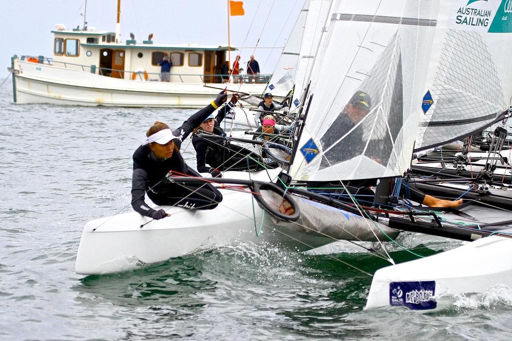 ISAF Sailing World Cup, Melbourne Day 2 - Nacra 17’s get off to a closely contested start photo copyright Richard Gladwell www.photosport.co.nz taken at  and featuring the  class