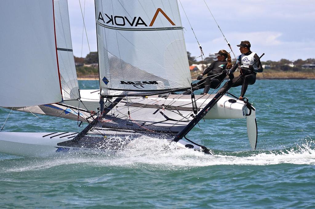 ISAF Sailing World Cup, Melbourne Day 5 - Nacra 17 - photo copyright Richard Gladwell www.photosport.co.nz taken at  and featuring the  class