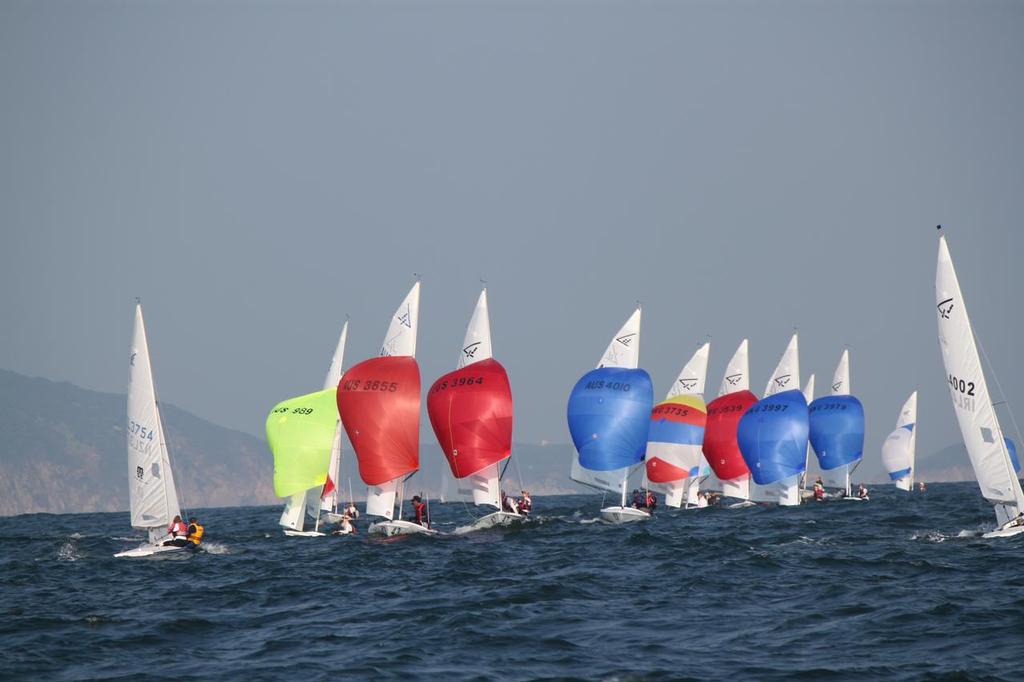 Flying Fifteen Hong Kong Nationals fleet in action. © RHKYC/Lindsay Lyons