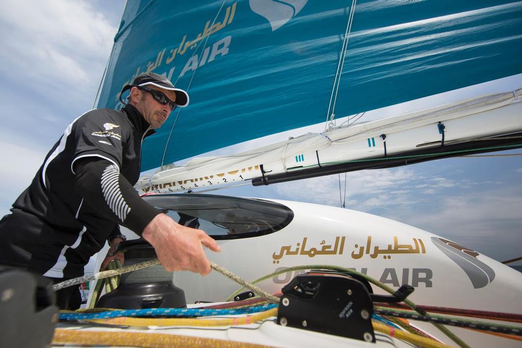 Oman Air MOD70 - Musandam. Pictures of Damian Foxall (IRL) training onboard the MOD70 photo copyright Lloyd Images/Oman Sail http://www.omansail.com taken at  and featuring the  class