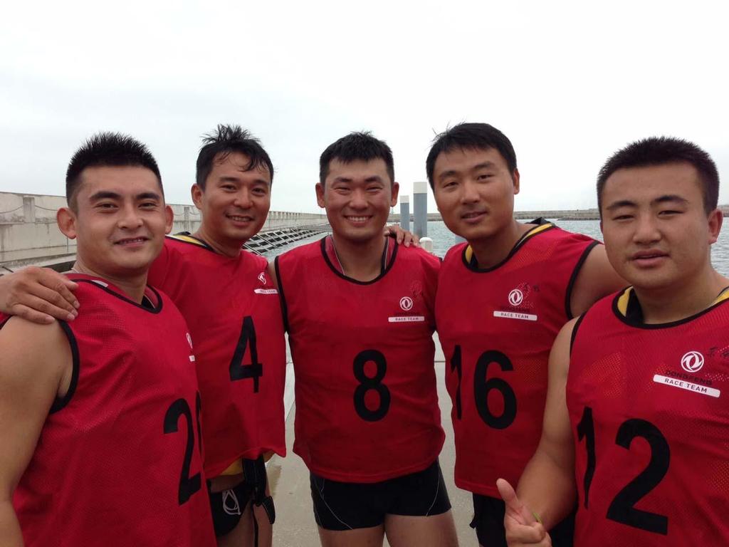 Candidates line up to start the selection trials for Team Dongfeng ©  OC Sport http://www.ocsport.com/