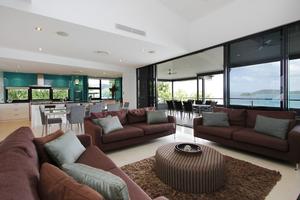 Entertain in style on the enormous balcony at one of the Edge apartments. photo copyright Kristie Kaighin http://www.whitsundayholidays.com.au taken at  and featuring the  class