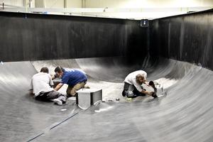 Boat builders laminate carbon to create the outside layer of the hull thanks to a 12.5mm-thick mould. Once completed, the hull is cooked at 90° C for about seven hours. A sudden change in temperature could damage the hull.  - Volvo Ocean Race 2014-15 photo copyright Mark Somerville/Persico Marine taken at  and featuring the  class