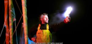  2012/13 Vendee Globe Finish. Solo round the world sailing race non stop without assistance (24840 NM). Arrival  of Bernard Stamm (SUI) ``Cheminees Poujoulat`` , in 88 Days, 10 hours 27 minutes and 10second. photo copyright Thierry Martinez http://www.thmartinez.com taken at  and featuring the  class