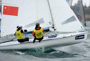 470 Women / Shasha CHEN & Haiyan GAO (CHN) - 2013 ISAF Sailing World Cup - Melbourne photo copyright Jeff Crow/ Sport the Library http://www.sportlibrary.com.au taken at  and featuring the  class