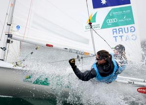 470 Women / Jacqui GURR & Amelia CATT (AUS) - 2013 ISAF Sailing World Cup - Melbourne photo copyright Jeff Crow/ Sport the Library http://www.sportlibrary.com.au taken at  and featuring the  class