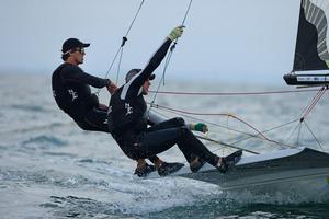 49er / David GILMOUR & Sam PHILLIPS  (AUS) - 2013 ISAF Sailing World Cup - Melbourne photo copyright Jeff Crow/ Sport the Library http://www.sportlibrary.com.au taken at  and featuring the  class