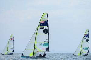 49er / Nathan OUTTERIDGE & Iain JENSEN (AUS) - 2013 ISAF Sailing World Cup - Melbourne photo copyright Jeff Crow/ Sport the Library http://www.sportlibrary.com.au taken at  and featuring the  class