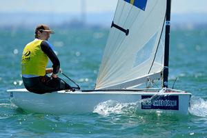 Medal race - Finn / Bjoern ALLANSSON (SWE) GOLD - 2013 ISAF Sailing World Cup - Melbourne photo copyright Jeff Crow/ Sport the Library http://www.sportlibrary.com.au taken at  and featuring the  class