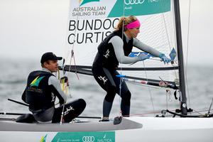 Nacra17 /Darren BUNDOCK & Nina CURTIS (AUS) - 2013 ISAF Sailing World Cup - Melbourne photo copyright Jeff Crow/ Sport the Library http://www.sportlibrary.com.au taken at  and featuring the  class