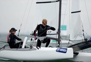 Nacra17 / Gemma JONES & Jason SAUNDERS (NZ) - 2013 ISAF Sailing World Cup - Melbourne photo copyright Jeff Crow/ Sport the Library http://www.sportlibrary.com.au taken at  and featuring the  class