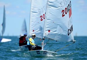Medal race - Radial /  Dongshuang Zhang (CHN) SILVER - 2013 ISAF Sailing World Cup - Melbourne photo copyright Jeff Crow/ Sport the Library http://www.sportlibrary.com.au taken at  and featuring the  class