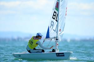 Tatiana Drozdovskays (BLR) in ISAF Sailing World Cup Melbourne photo copyright Jeff Crow/ Sport the Library http://www.sportlibrary.com.au taken at  and featuring the  class