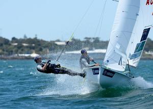 470 mens/ Mathew BELCHER & Will RYAN  (AUS) - 2013 ISAF Sailing World Cup - Melbourne photo copyright Jeff Crow/ Sport the Library http://www.sportlibrary.com.au taken at  and featuring the  class