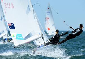 470 Womens/ Carrie SMITH & Sarah COOK  (AUS) - 2013 ISAF Sailing World Cup - Melbourne photo copyright Jeff Crow/ Sport the Library http://www.sportlibrary.com.au taken at  and featuring the  class