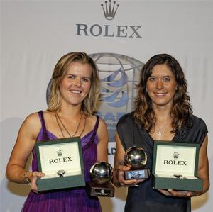 Polly Powrie and Jo Aleh - 2013 Rolex ISAF World Sailor of the Year, Oman photo copyright  Rolex/ Kurt Arrigo http://www.regattanews.com taken at  and featuring the  class