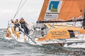 Class 40 GDF Suez - 2013 Transat Jacques Vabre photo copyright Breschi / GDF Suez http://breschi-photo-video.com/ taken at  and featuring the  class