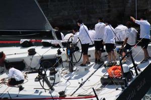 Ichi Ban owner Matt Allen's exacting standards were surpassed by the Premier's five month project that delivered the Carkeek 60 in time for the Rolex Sydney-Hobart photo copyright Kevin Green taken at  and featuring the  class