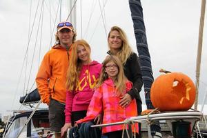 The family on board Morning Haze - 2013 ARC Caribbean 1500 photo copyright World Cruising Club http://www.worldcruising.com taken at  and featuring the  class