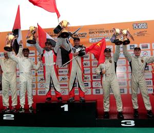 Chinese Grand Prix Podium. photo copyright Karien Jonckheere taken at  and featuring the  class