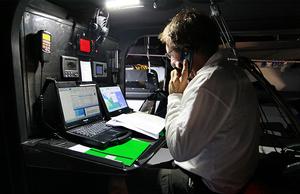 Will Oxley at the nav desk on Ichi Ban today. photo copyright Crosbie Lorimer http://www.crosbielorimer.com taken at  and featuring the  class