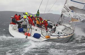 Brindabella - Finish line, 2013 Rolex Sydney Hobart - Day 4 photo copyright Crosbie Lorimer http://www.crosbielorimer.com taken at  and featuring the  class