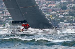 Wild Oats XI approaches the finish - Finish line, 2013 Rolex Sydney Hobart - Day 4 photo copyright Crosbie Lorimer http://www.crosbielorimer.com taken at  and featuring the  class