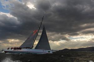 SAILING - Rolex Sydney to Hobart 2013 -Cruising Yacht Club of Australia - Hobart, Tasmania- 28/12/2013
ph. Andrea Francolini
WILD OATS XI, owned by Bob Oatley and skippered by Mark Richards, Line honour winner of the 2013 Rolex Sydney to Hobart photo copyright Andrea Francolini taken at  and featuring the  class