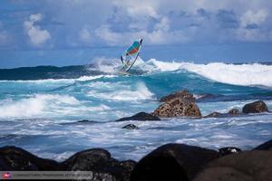 The Hookipa rocks - JP Aloha Classic PWA World Tour 2013 photo copyright  Crowther / PWA World Tour http://pwaworldtour.com/ taken at  and featuring the  class