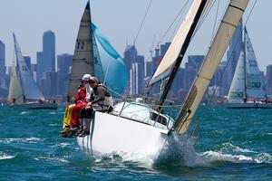 Robert Hick’s Toecutter continue to display good form on the water. - Club Marine Series photo copyright  Alex McKinnon Photography http://www.alexmckinnonphotography.com taken at  and featuring the  class