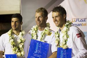  The Laser World Championships 2013 - Standard. Mussanah Oman Robert Scheidt (BRA) 1st. Pavlos Kontides (CYP) 2nd and Philipp Buhl (GER) 3rd photo copyright Lloyd Images taken at  and featuring the  class