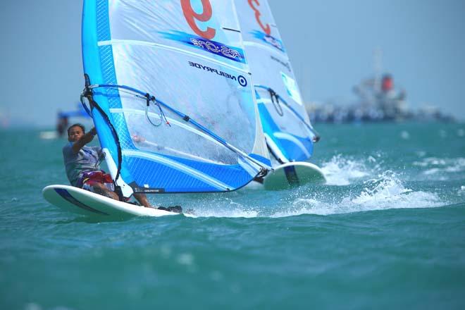 2014 Singapore Open Asian Windsurfing Championship day 1 © Howie Choo