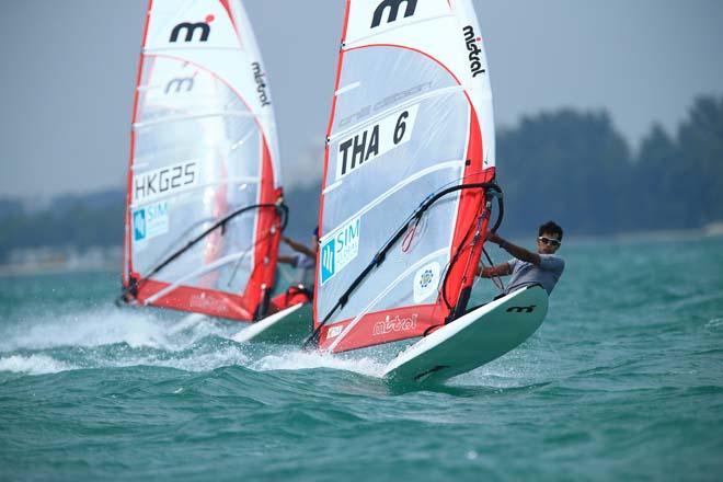 2014 Singapore Open Asian Windsurfing Championship day 1 © Howie Choo