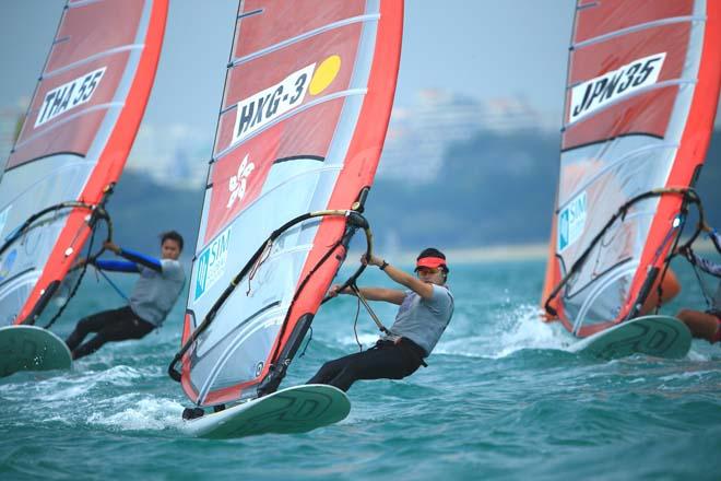 2014 Singapore Open Asian Windsurfing Championships day 3 © Howie Choo